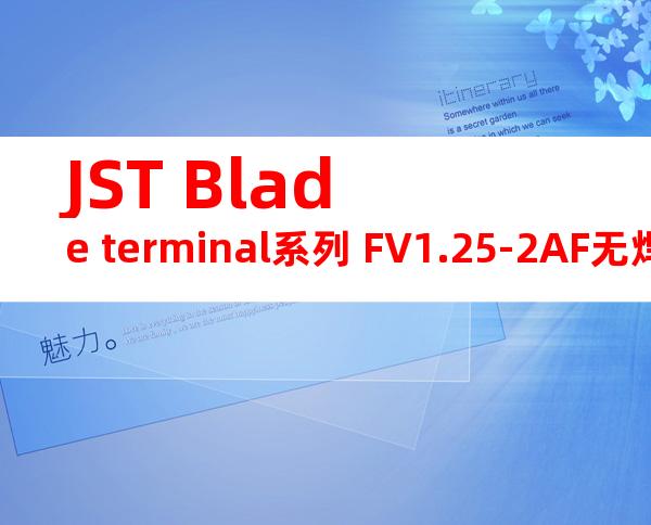 JST Blade terminal系列 FV1.25-2AF无焊端子产品规格书